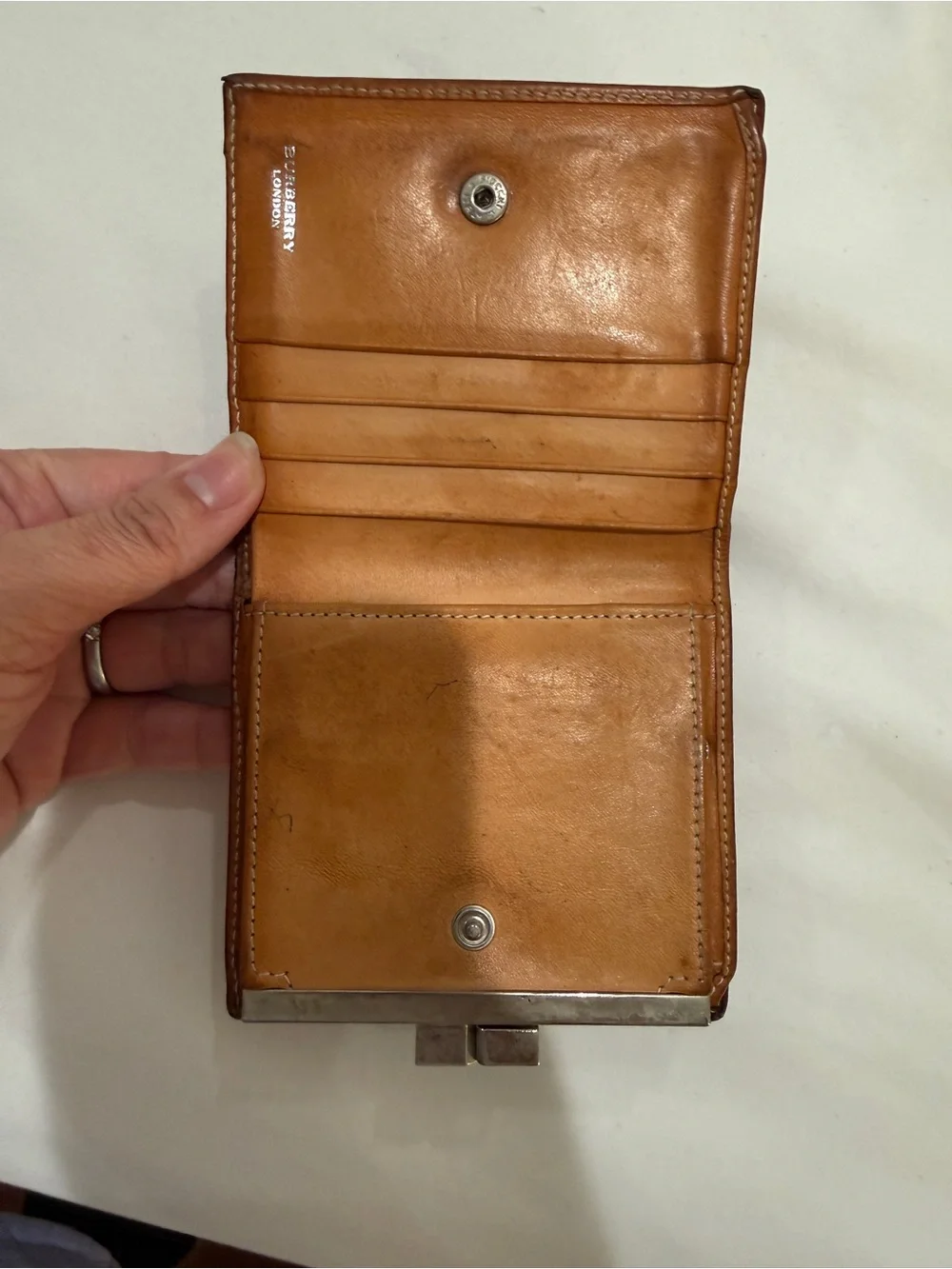 Authentic Plaid Vintage Burberry  Wallet - Beige and Brown